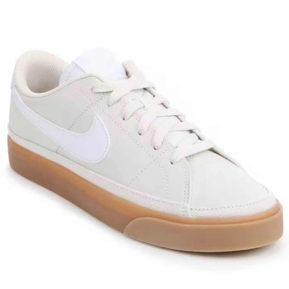 Nike Women’s White Low-Top Sneakers with Gum Sole